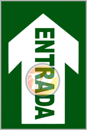 Señalética Entrada con flecha grande hacia la izquierda