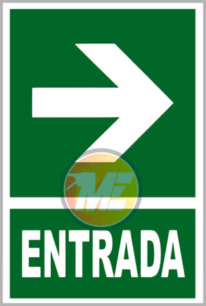 Entrada con flecha derecha en formato vertical