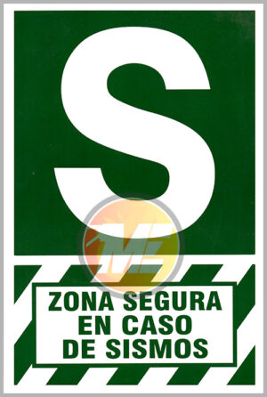 Señalética Zona Segura en caso de sismos