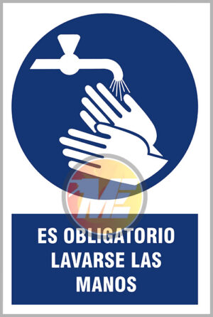 Señalética Es obligatorio lavarse las manos